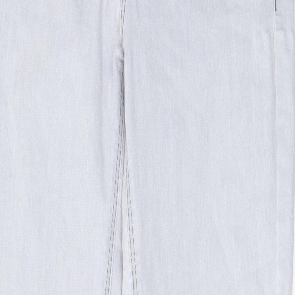 Oasis Womens Grey Cotton Skinny Jeans Size 10 L29 in Regular Zip - Pockets, Belt Loops