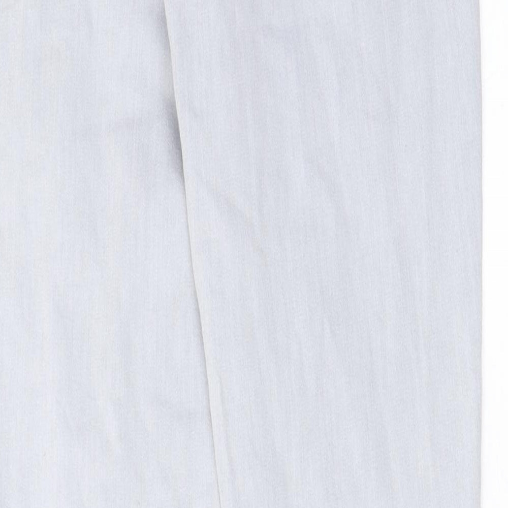 Oasis Womens Grey Cotton Skinny Jeans Size 10 L29 in Regular Zip - Pockets, Belt Loops