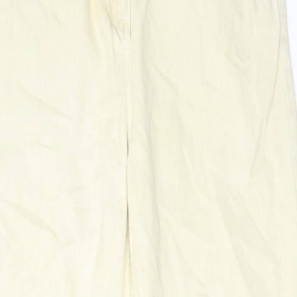 COLLUSION Womens Yellow Cotton Straight Jeans Size 30 in L36 in Regular Zip - Pockets, Belt Loops