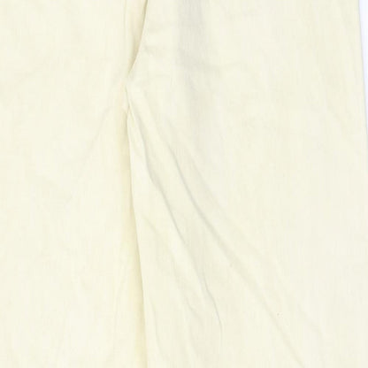 COLLUSION Womens Yellow Cotton Straight Jeans Size 30 in L36 in Regular Zip - Pockets, Belt Loops