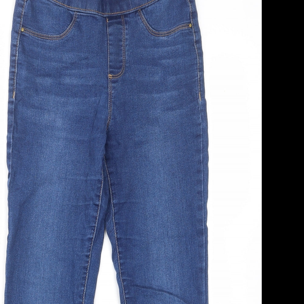 Dorothy Perkins Womens Blue Cotton Skinny Jeans Size 6 L23 in Regular - Elastic waist
