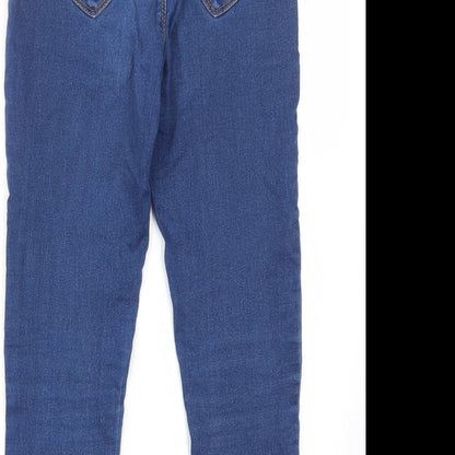 Dorothy Perkins Womens Blue Cotton Skinny Jeans Size 6 L23 in Regular - Elastic waist