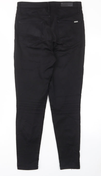 Kraus Womens Black Cotton Skinny Jeans Size 12 L27 in Regular Zip - Pockets, Belt Loops