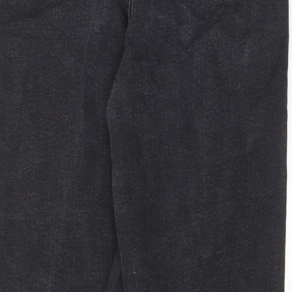 Denim & Co. Womens Grey Cotton Skinny Jeans Size 10 L28 in Regular Zip - Pockets, Belt Loops