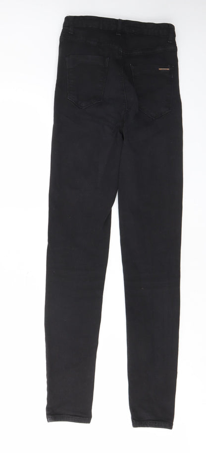 Toxik3 Womens Black Cotton Skinny Jeans Size 8 L28 in Regular Zip - Pockets, Belt Loops