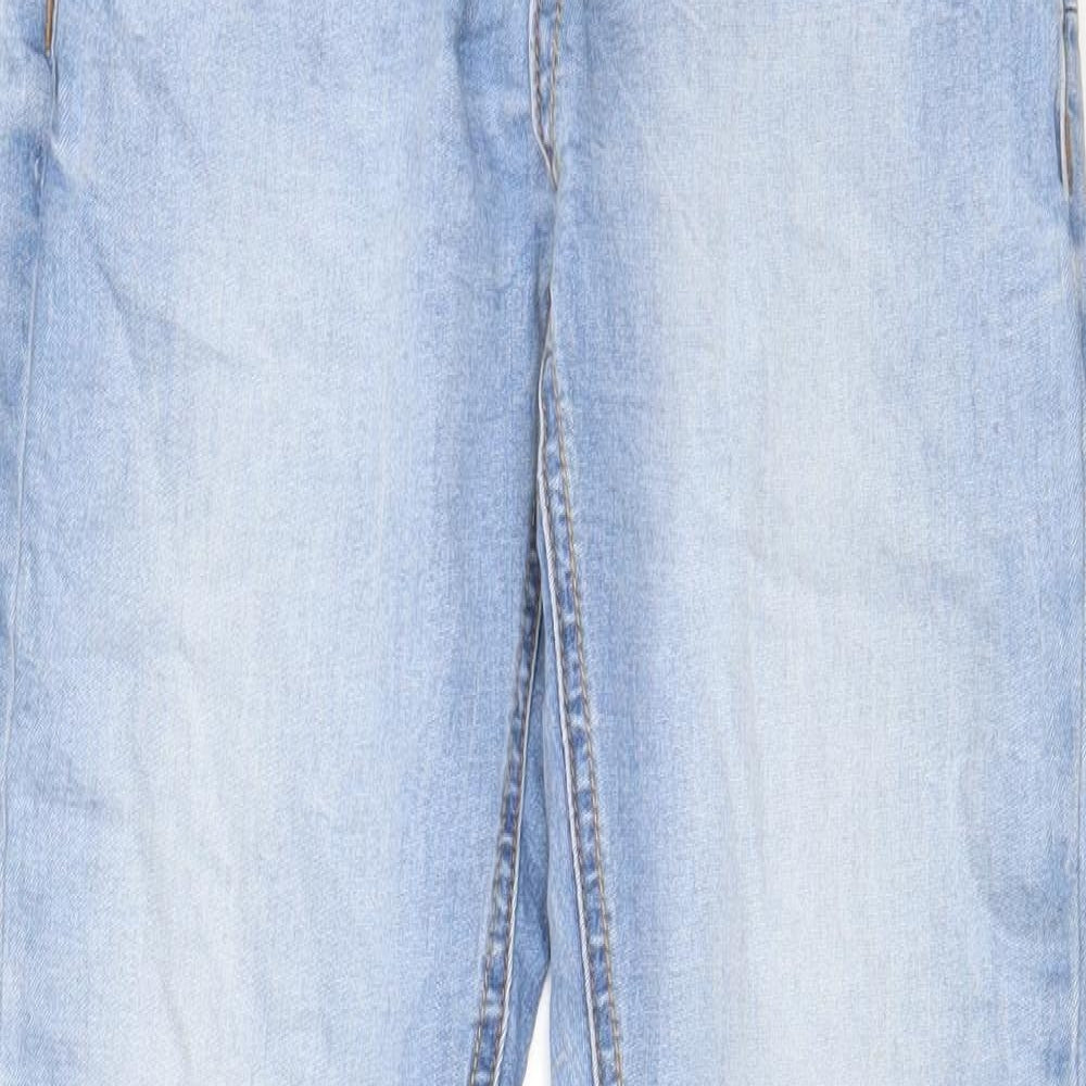 Denim & Co. Womens Blue Cotton Skinny Jeans Size 10 L28 in Regular Zip - Pockets, Belt Loops