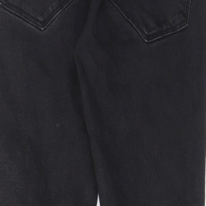 Marks and Spencer Womens Black Cotton Skinny Jeans Size 36 in L28 in Regular Zip - Short leg, Pockets