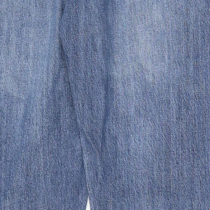 H&M Mens Blue Cotton Straight Jeans Size 36 in L32 in Slim Button - Pockets, Belt Loops