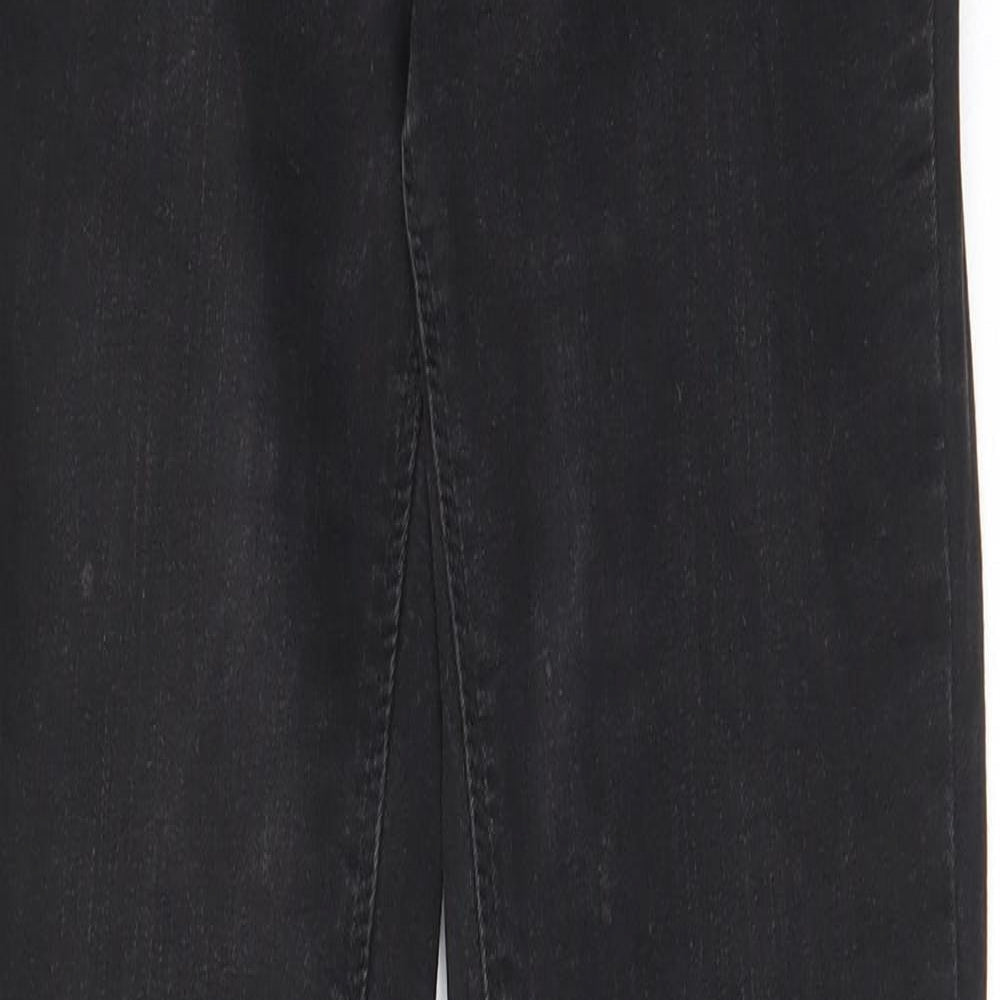 Denim & Co. Womens Black Cotton Skinny Jeans Size 10 L31 in Regular Zip - Pockets, Belt Loops