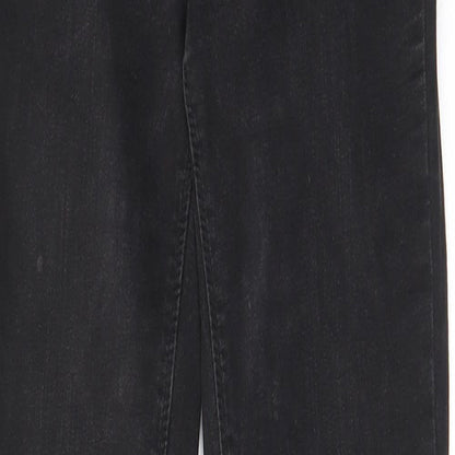Denim & Co. Womens Black Cotton Skinny Jeans Size 10 L31 in Regular Zip - Pockets, Belt Loops