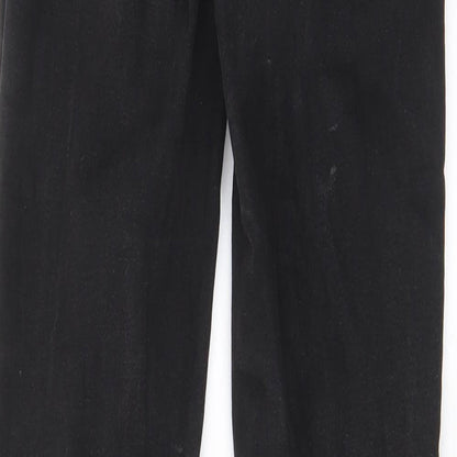 Denim & Co. Womens Black Cotton Skinny Jeans Size 10 L31 in Regular Zip - Pockets, Belt Loops