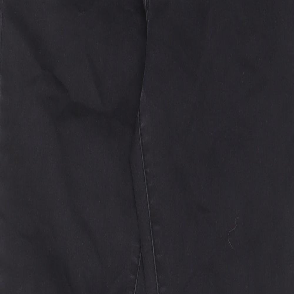 Denim & Co. Womens Black Cotton Skinny Jeans Size 10 L28 in Regular Zip - Pockets, Belt Loops