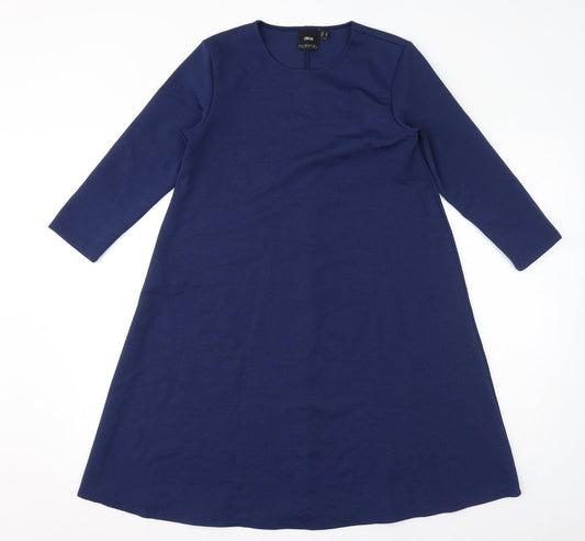 ASOS Womens Blue Polyester A-Line Size 10 Round Neck Pullover - Maternity