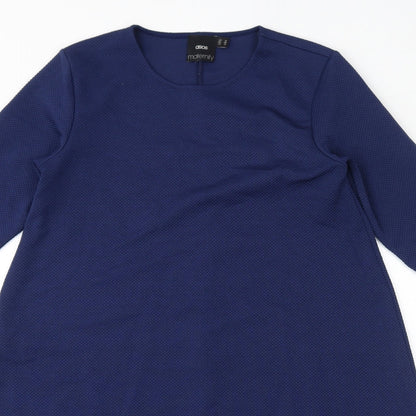 ASOS Womens Blue Polyester A-Line Size 10 Round Neck Pullover - Maternity