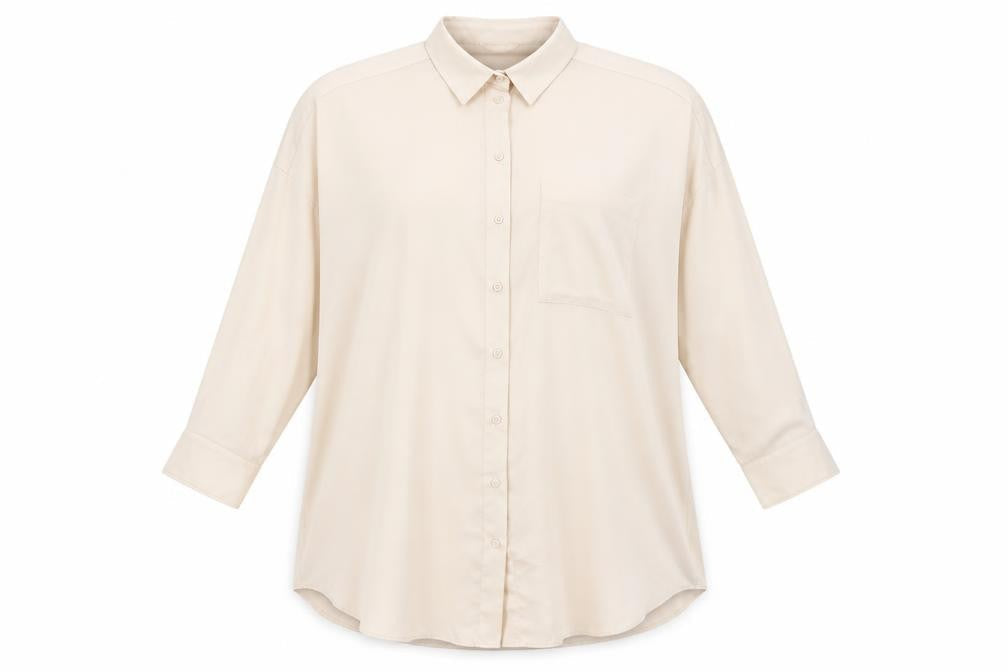 Womens UK Size M Monki Ivory Basic Button-Up