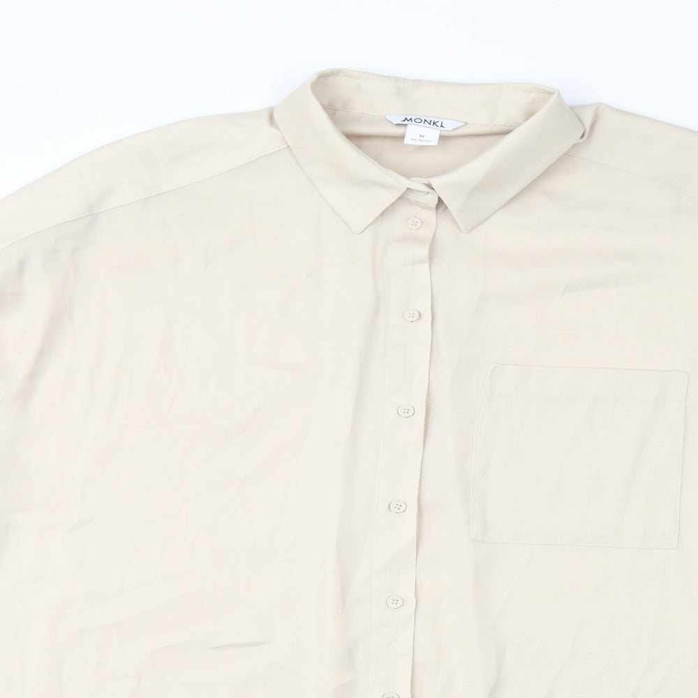 Womens UK Size M Monki Ivory Basic Button-Up