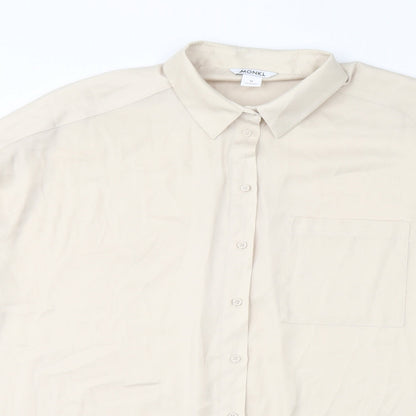 Womens UK Size M Monki Ivory Basic Button-Up