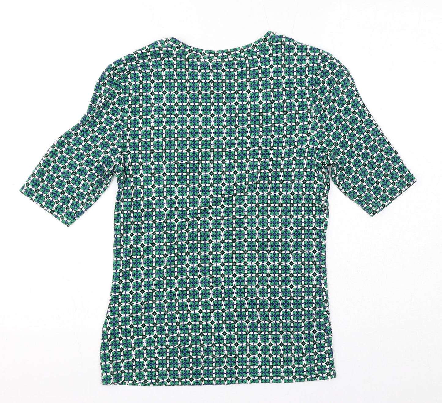 Womens UK Size S H&M Green Basic T-Shirt