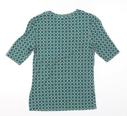 Womens UK Size S H&M Green Basic T-Shirt