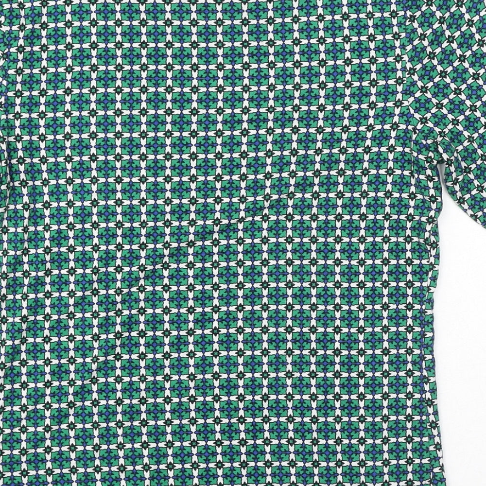 Womens UK Size S H&M Green Basic T-Shirt