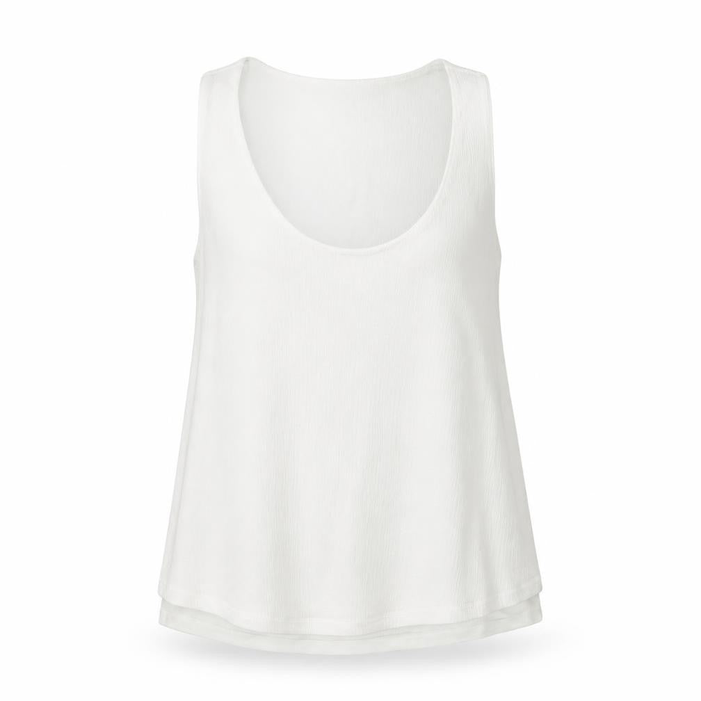 Womens UK Size S Mango White Basic Tank