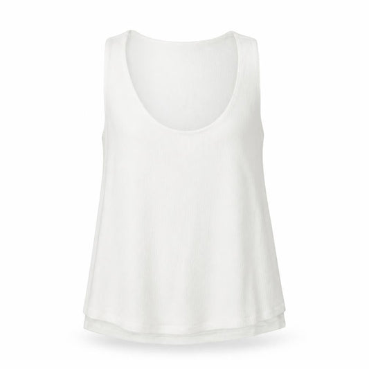 Womens UK Size S Mango White Basic Tank