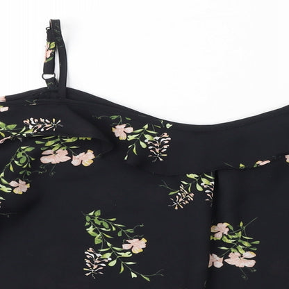 Womens UK Size 8 Dorothy Perkins Black Basic Blouse
