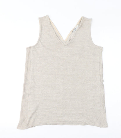 Womens UK Size 12 NEXT Beige Basic Tank