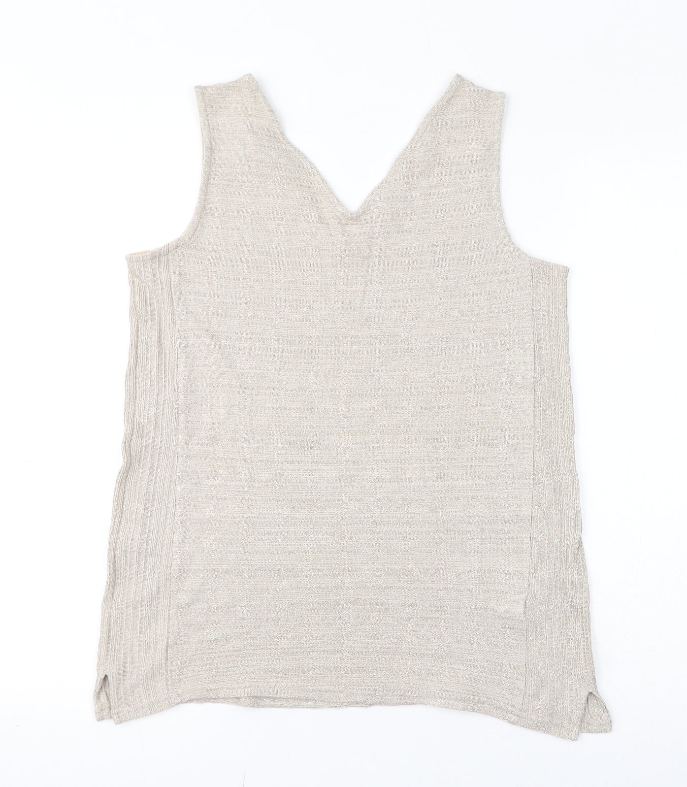 Womens UK Size 12 NEXT Beige Basic Tank