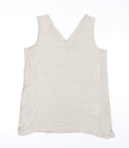 Womens UK Size 12 NEXT Beige Basic Tank