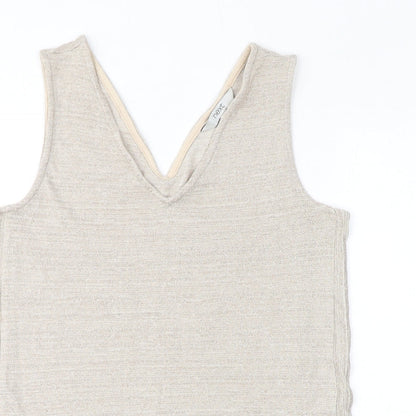 Womens UK Size 12 NEXT Beige Basic Tank
