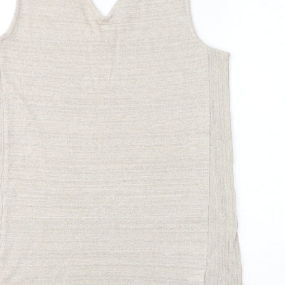 Womens UK Size 12 NEXT Beige Basic Tank