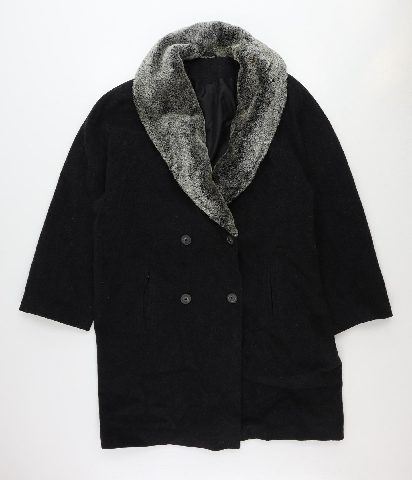 Womens UK Size 12 St Michael Grey Overcoat