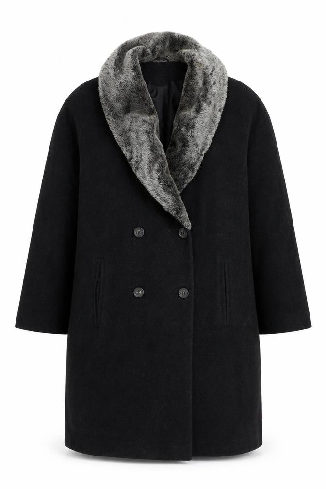 Womens UK Size 12 St Michael Grey Overcoat
