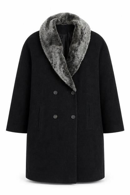 Womens UK Size 12 St Michael Grey Overcoat