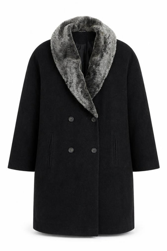 Womens UK Size 12 St Michael Grey Overcoat