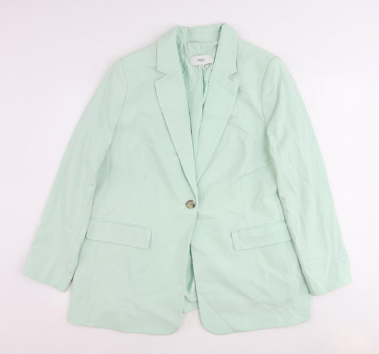 Marks and Spencer Womens Green Polyester Jacket Suit Jacket Size 18
