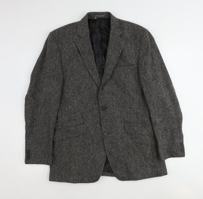Mens UK Size 38 Racing Green Regular Grey Suit Jacket