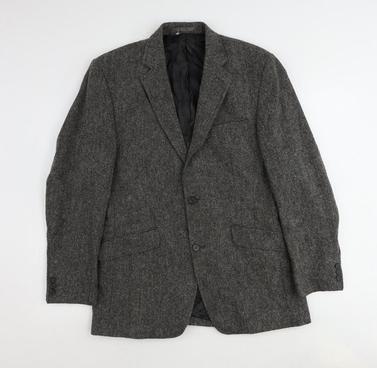 Mens UK Size 38 Racing Green Regular Grey Suit Jacket