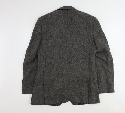Mens UK Size 38 Racing Green Regular Grey Suit Jacket