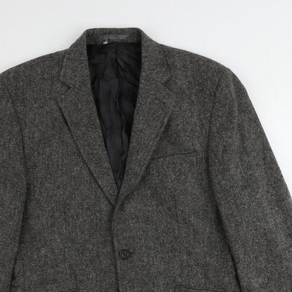 Mens UK Size 38 Racing Green Regular Grey Suit Jacket