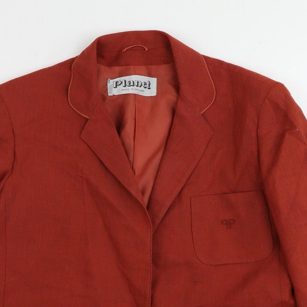 Womens UK Size 14 Planet Regular Red Suit Jacket