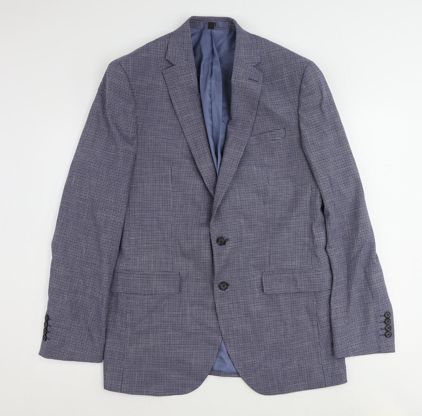 Marks and Spencer Mens Blue Polyester Jacket Suit Jacket Size 42 Regular
