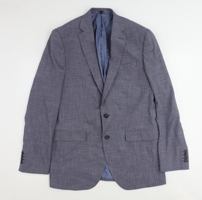 Marks and Spencer Mens Blue Polyester Jacket Suit Jacket Size 42 Regular