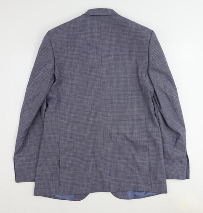 Marks and Spencer Mens Blue Polyester Jacket Suit Jacket Size 42 Regular
