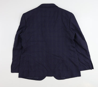 Mens UK Size 44 marks Regular Blue Suit Jacket