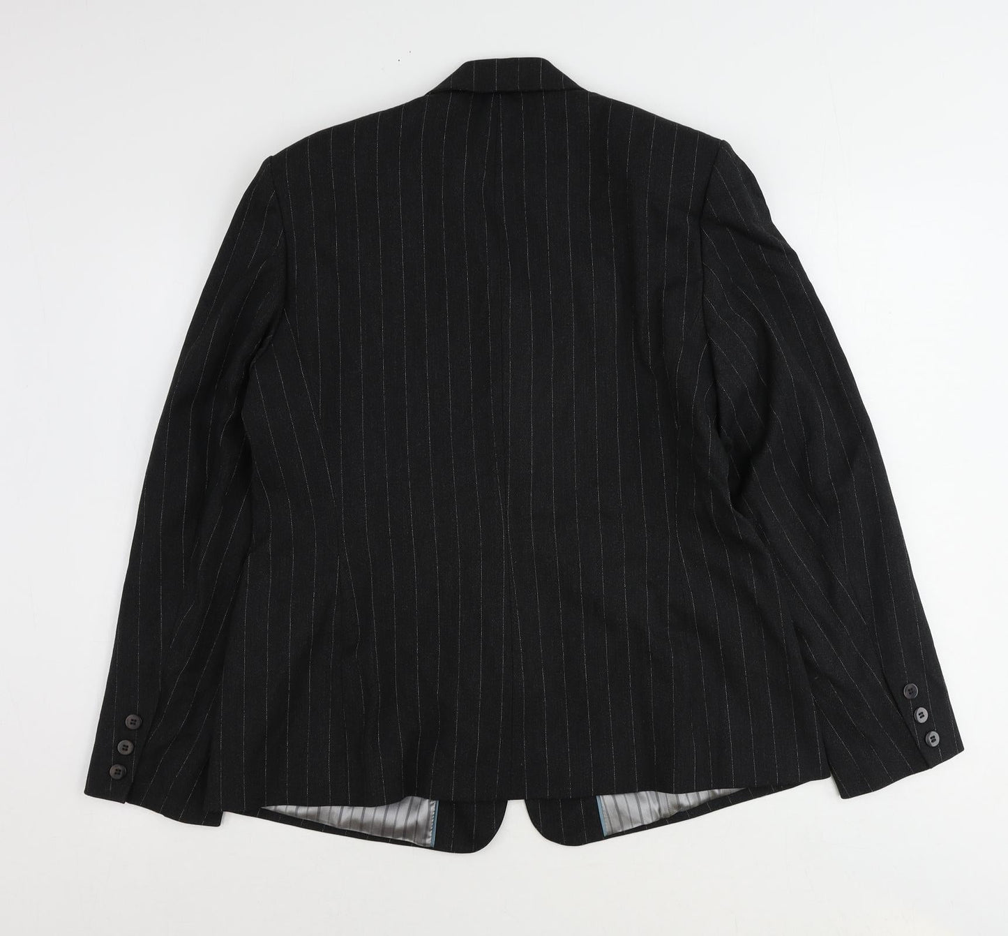 Debenhams Womens Grey Pinstripe Polyester Jacket Suit Jacket Size 16