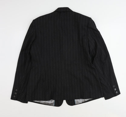 Debenhams Womens Grey Pinstripe Polyester Jacket Suit Jacket Size 16
