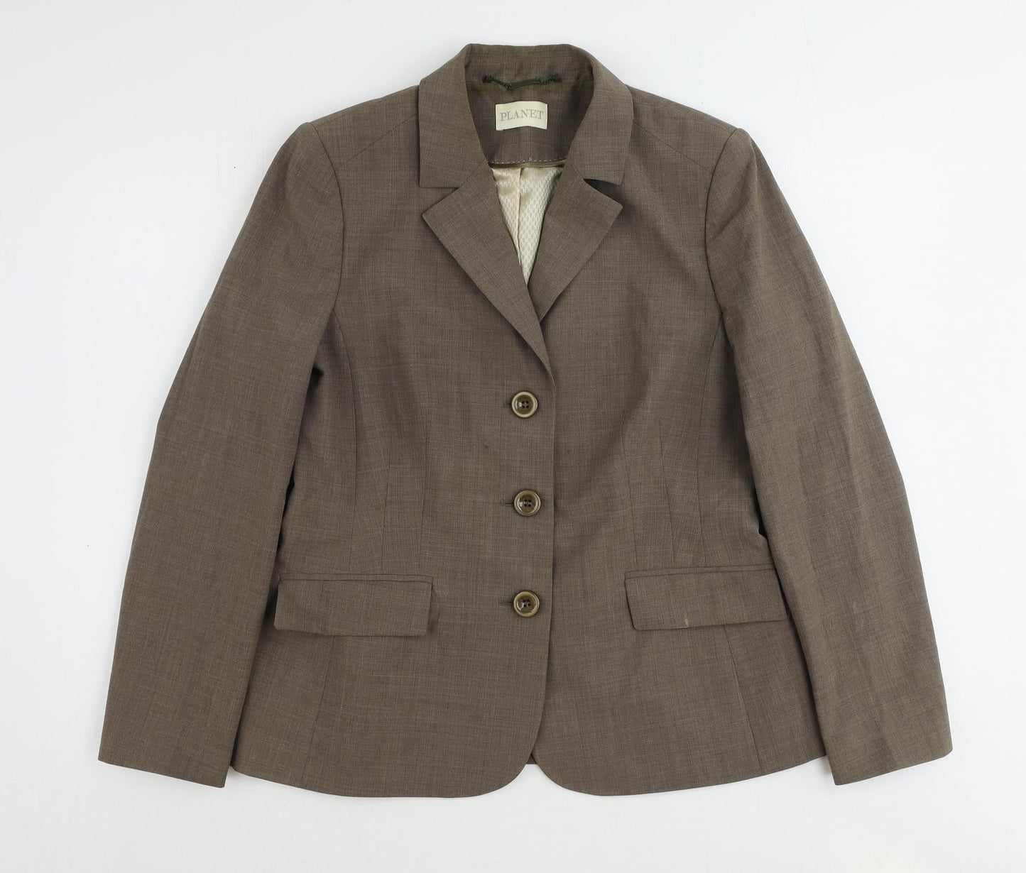 Womens UK Size 12 Planet Regular Brown Blazer