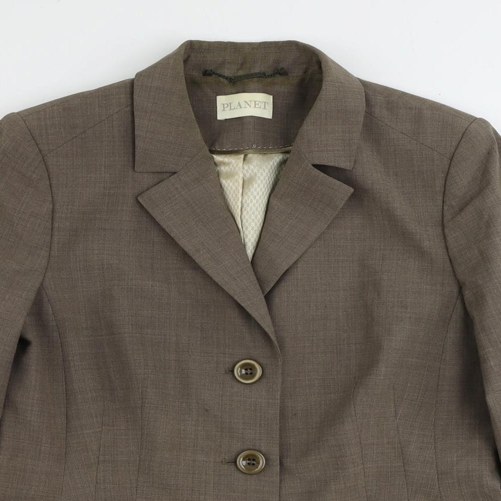 Womens UK Size 12 Planet Regular Brown Blazer